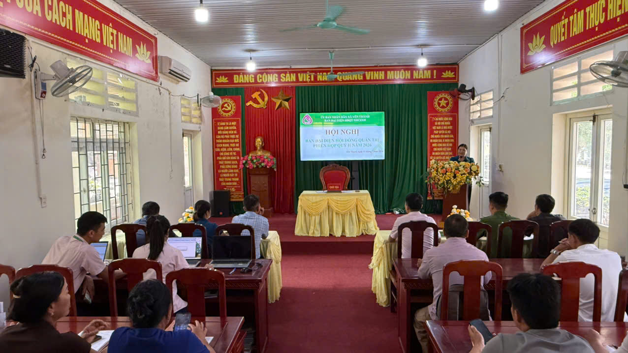 Ban đại diện HĐQT ngân hàng CSXH xã Yên Thành họp phiên thường kỳ Quý II/ 2026