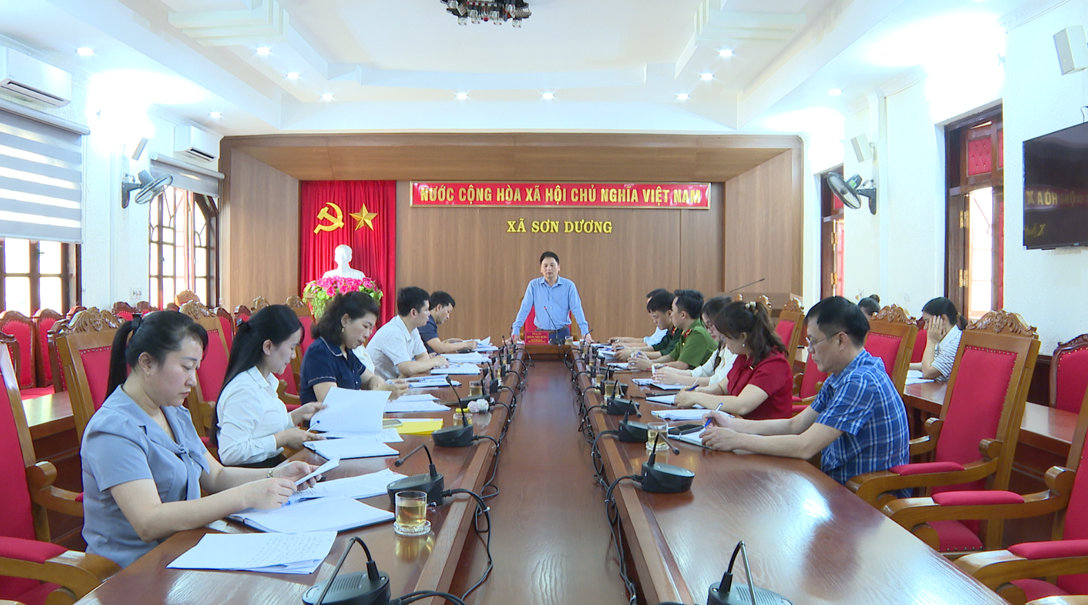 UBND xã Sơn Dương họp thường kỳ tháng 3 năm 2026