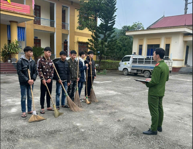 CÔNG AN XÃ TÂN THANH TĂNG CƯỜNG GIÁO DỤC, QUẢN LÝ THANH, THIẾU NIÊN CHƯA NGOAN