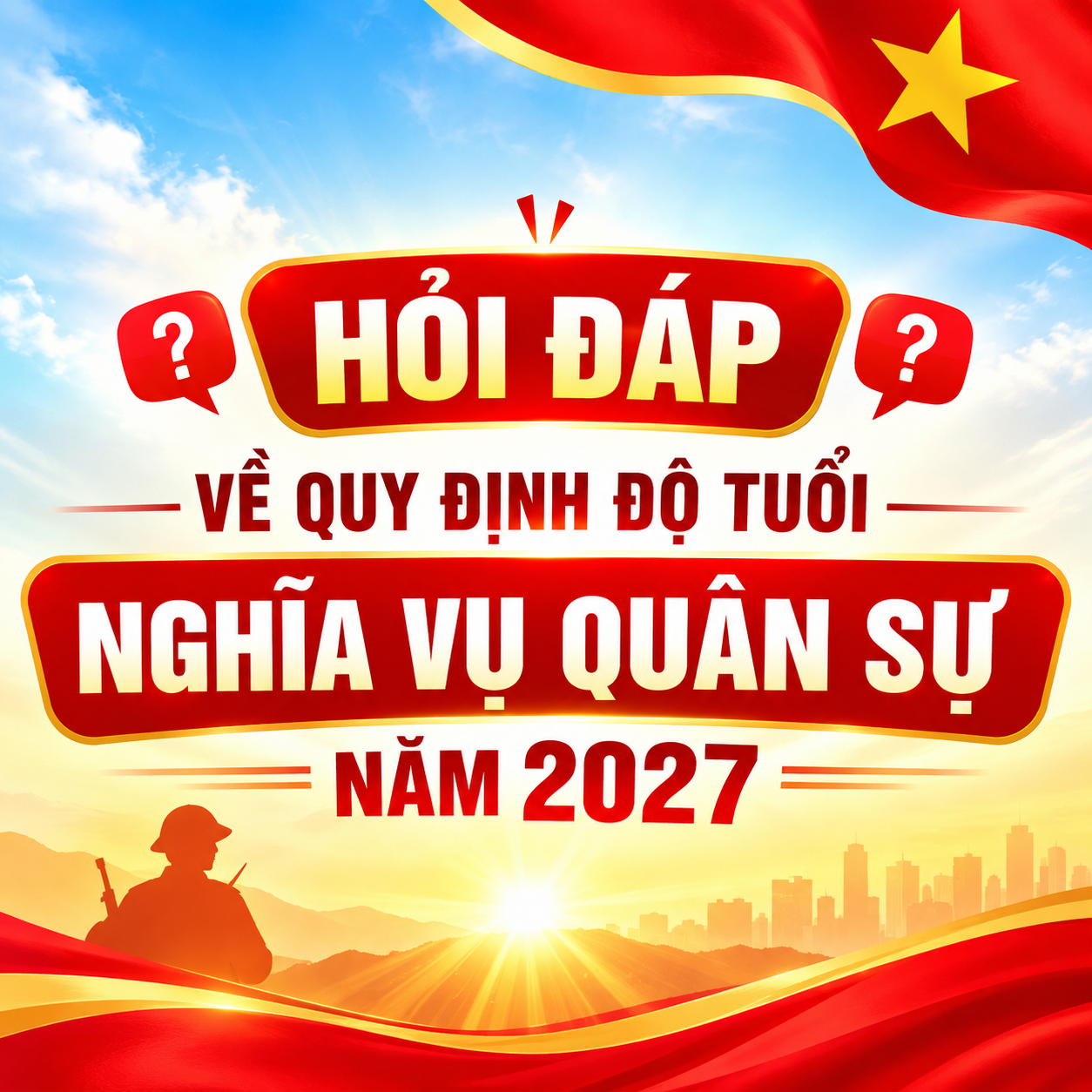 Hỏi - đáp về quy định độ tuổi nghĩa vụ quân sự năm 2027