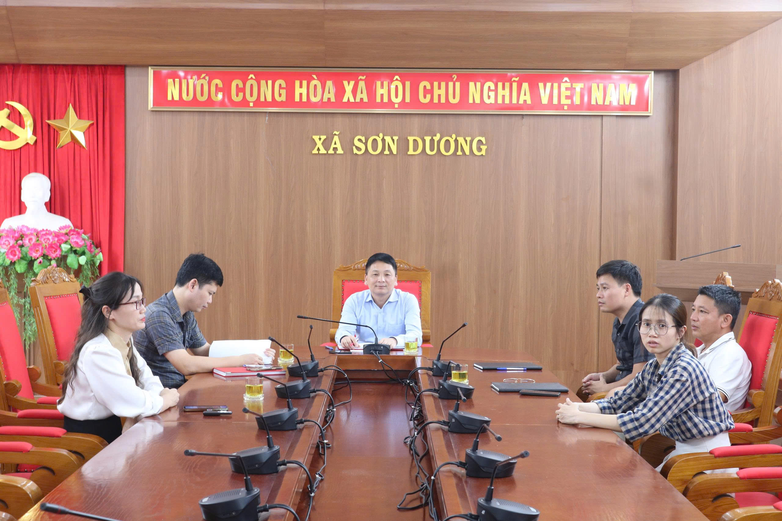 Xã Sơn Dương tham dự hội nghị trực tuyến về tiến độ lập quy hoạch xây dựng đô thị và nông thôn