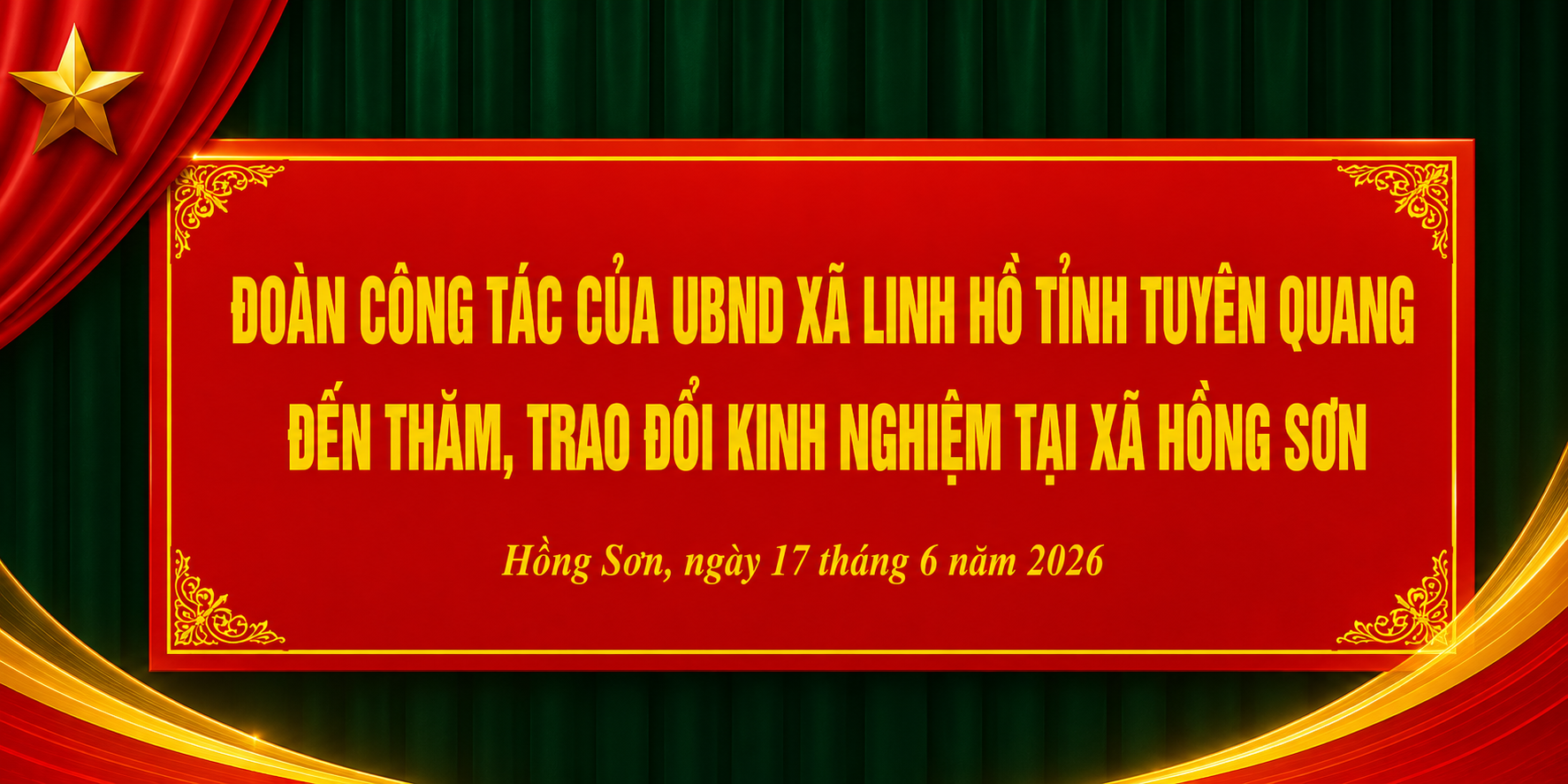 Xã Hồng Sơn đón tiếp Đoàn công tác xã Linh Hồ đến thăm và trao đổi kinh nghiệm