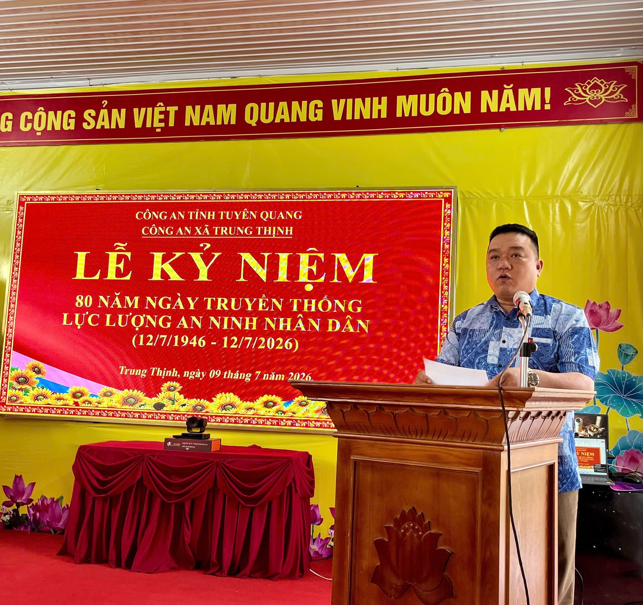 CÔNG AN XÃ TRUNG THỊNH TỔ CHỨC LỄ KỶ NIỆM 80 NĂM NGÀY TRUYỀN THỐNG LỰC LƯỢNG AN NINH NHÂN DÂN