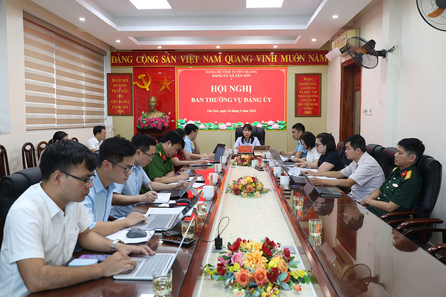 Hội nghị Ban Thường vụ Đảng ủy xã Yên Sơn