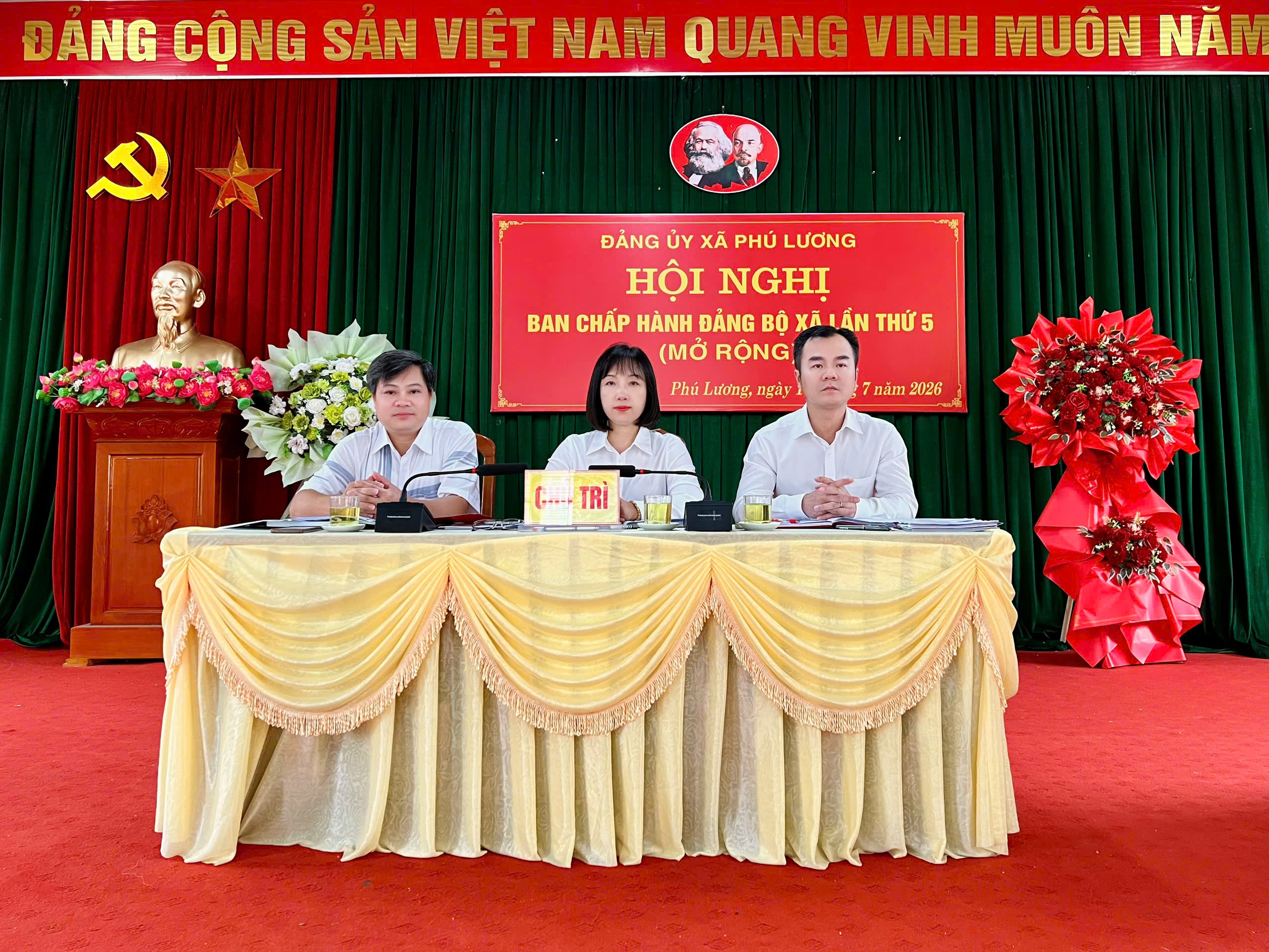 ĐẢNG ỦY XÃ PHÚ LƯƠNG TỔ CHỨC HỘI NGHỊ BAN CHẤP HÀNH ĐẢNG BỘ XÃ (MỞ RỘNG) LẦN THỨ 5