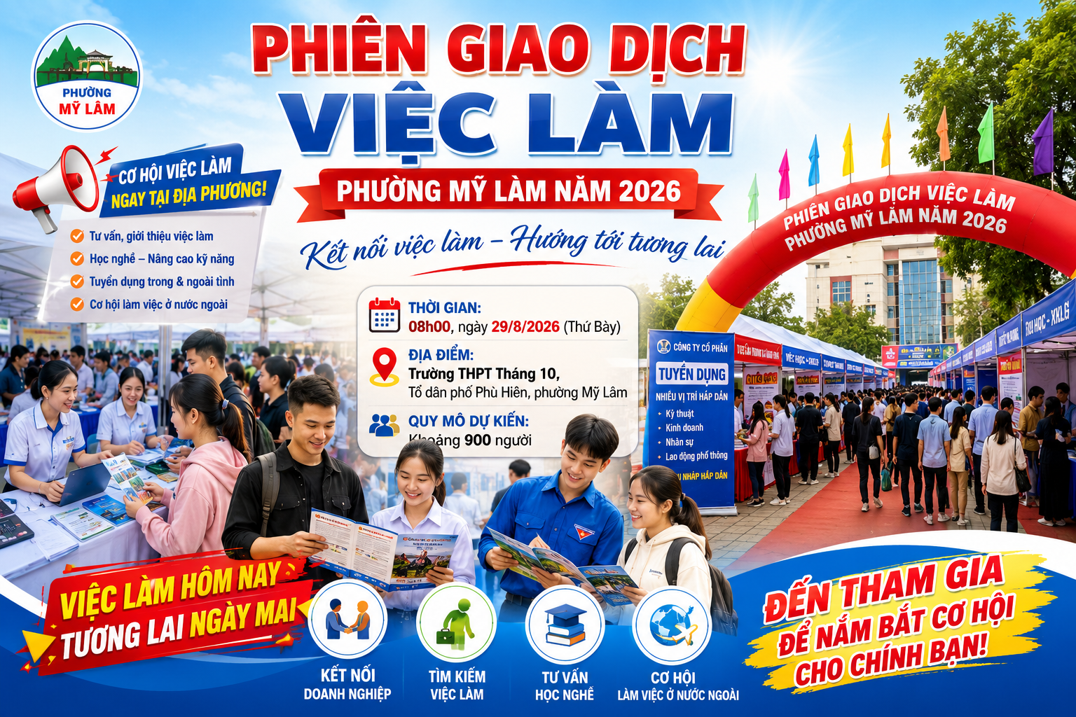 CƠ HỘI VIỆC LÀM ĐANG CHỜ BẠN TẠI PHIÊN GIAO DỊCH VIỆC LÀM PHƯỜNG MỸ LÂM NĂM 2026