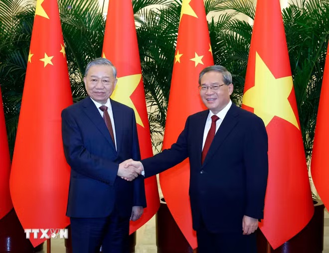 Tổng Bí thư, Chủ tịch nước Tô Lâm hội kiến Thủ tướng Trung Quốc Lý Cường