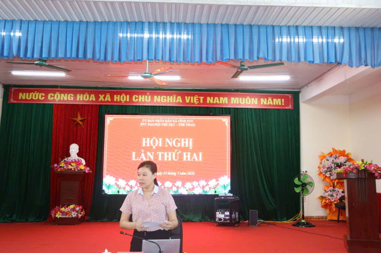 Ban Tổ chức Đại hội Thể dục thể thao xã Vĩnh Tuy rà soát tiến độ, triển khai nhiệm vụ trọng tâm
