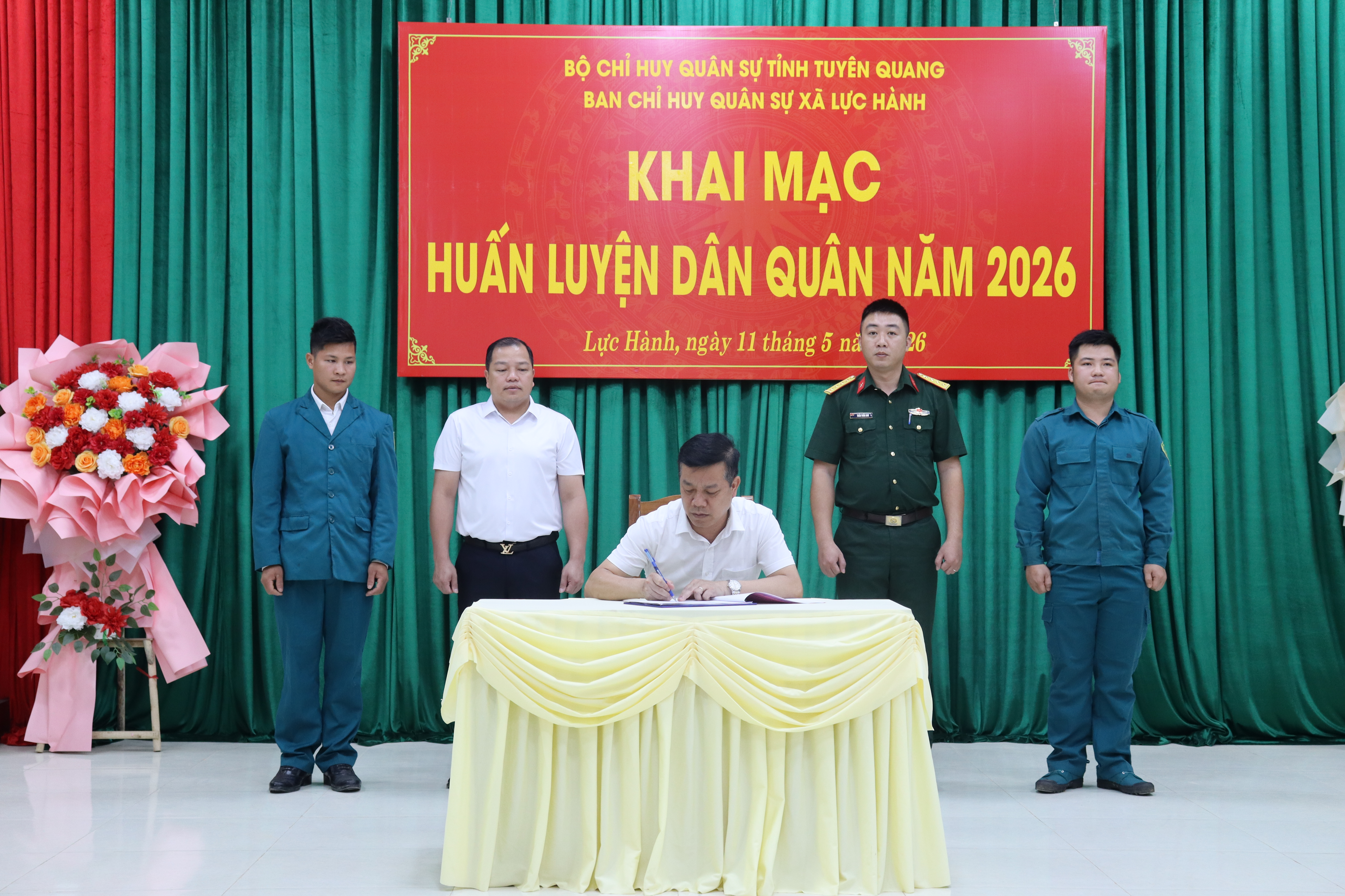 Xã Lực Hành: Khai mạc huấn luyện Dân quân năm 2026