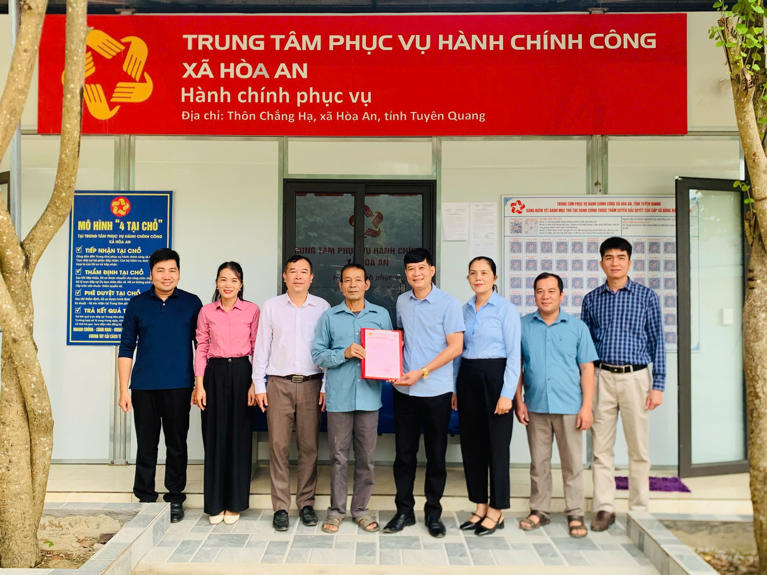 Xã Hòa An cấp Giấy chứng nhận quyền sử dụng đất cho người dân