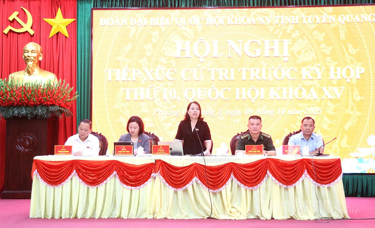 Đoàn đại biểu Quốc hội tỉnh tiếp xúc cử tri phường Hà Giang 1, 2 và xã Ngọc Đường