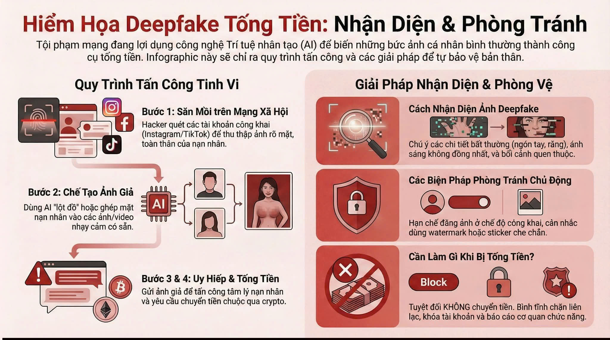 CẢNH BÁO: THỦ ĐOẠN DÙNG AI "LỘT ĐỒ" ĐỂ TỐNG TIỀN TRÊN MẠNG XÃ HỘI