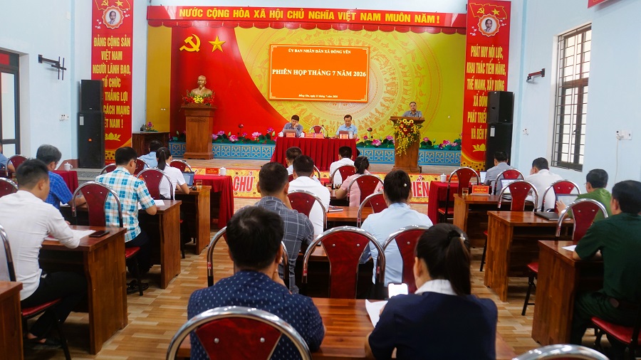 UBND xã Đồng Yên tổ chức phiên họp thường kỳ tháng 7 năm 2026 (mở rộng)