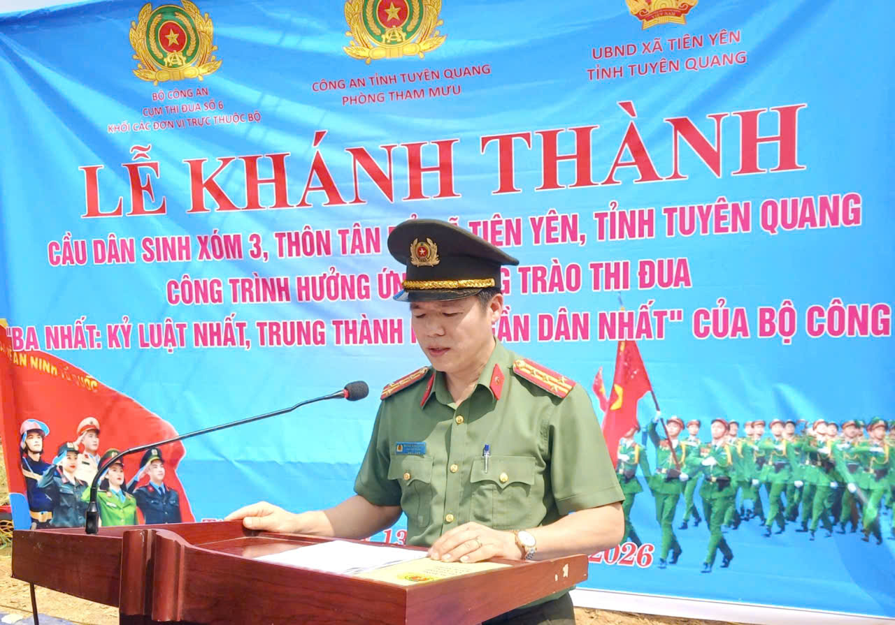 Khánh thành cầu dân sinh thôn Tân Bể nối thôn Kem, xã Tiên Yên