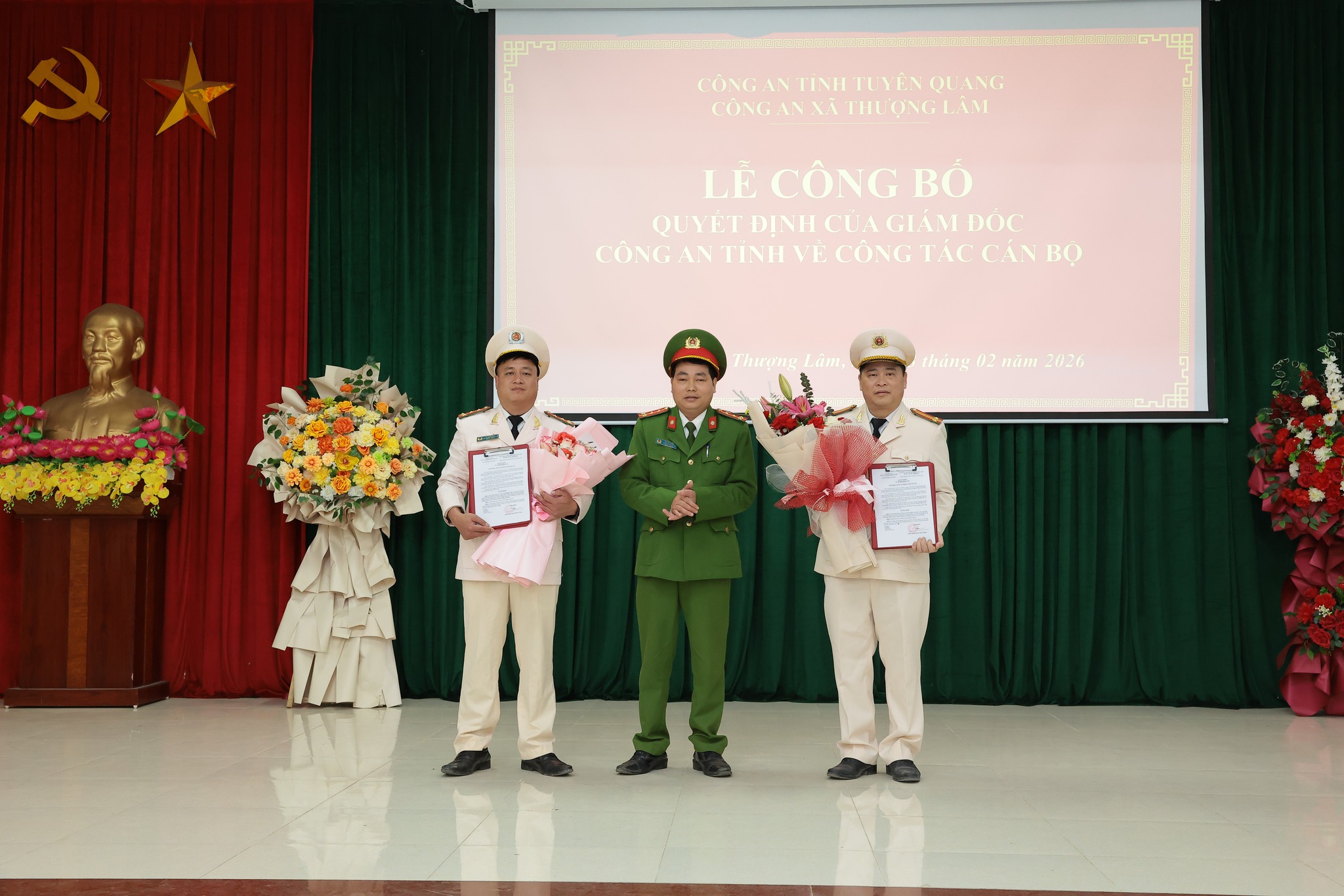 Lễ Công bố Quyết định của Giám đốc Công an tỉnh về công tác cán bộ