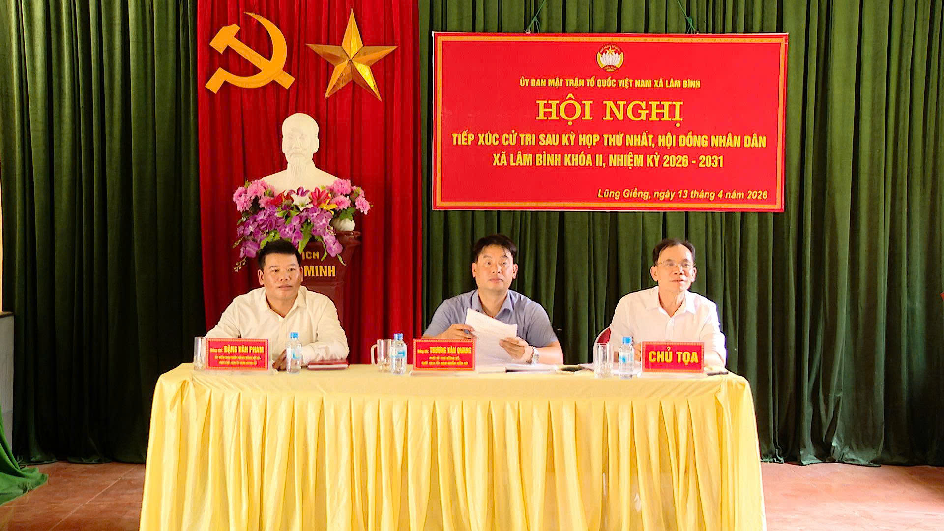 Chủ tịch UBND xã Trương Văn Quang tiếp xúc cử tri sau Kỳ họp thứ Nhất, Hội đồng nhân dân xã Lâm Bình khóa II, nhiệm kỳ 2026 – 2031