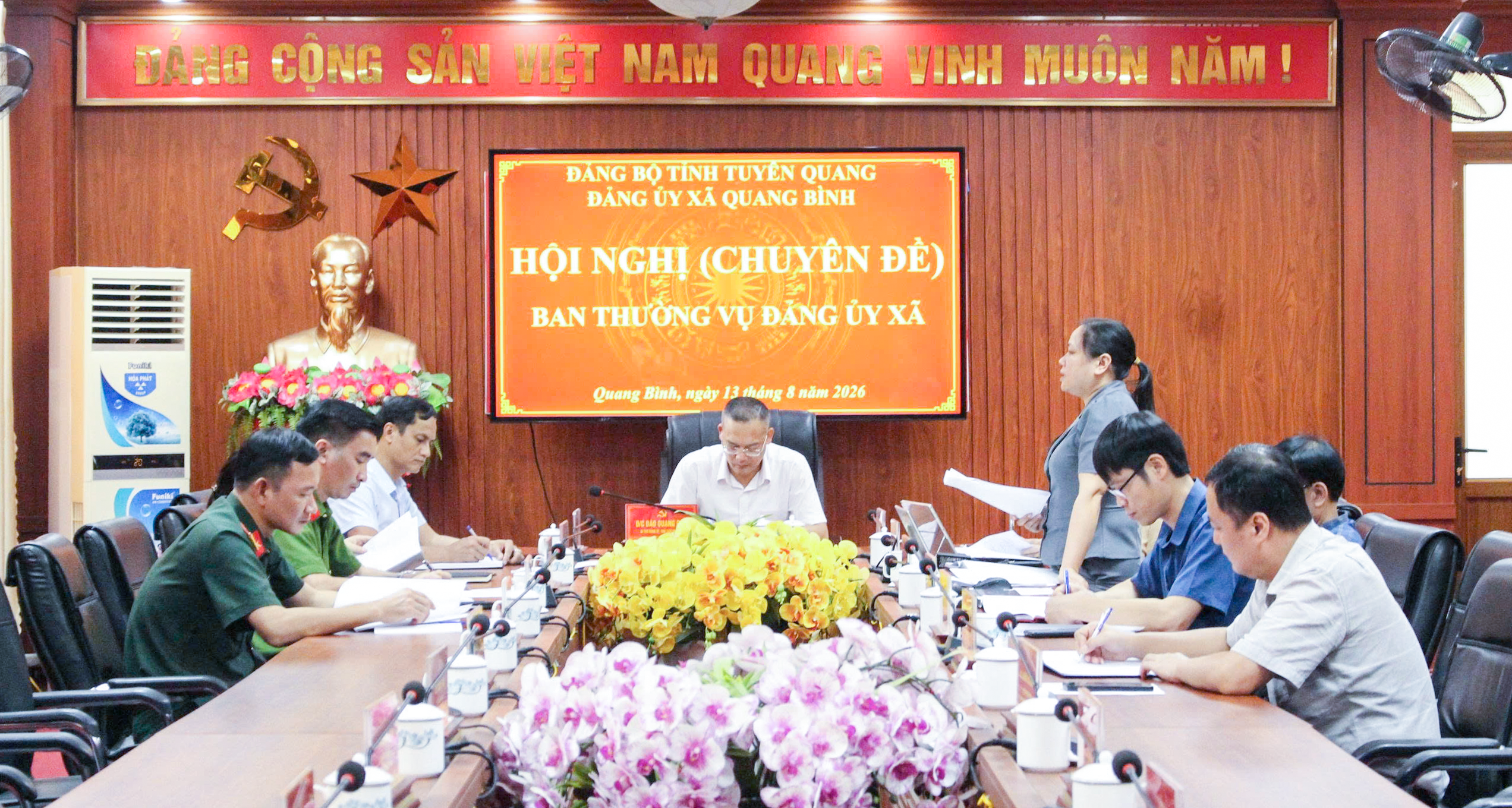 (Quang Bình – Tuyên Quang) Ban Thường vụ Đảng ủy xã Quang Bình tổ chức Hội nghị chuyên đề xem xét, cho ý kiến đối với các nội dung liên quan đến công tác tổ chức, cán bộ tại các đơn vị trường học trên địa bàn xã