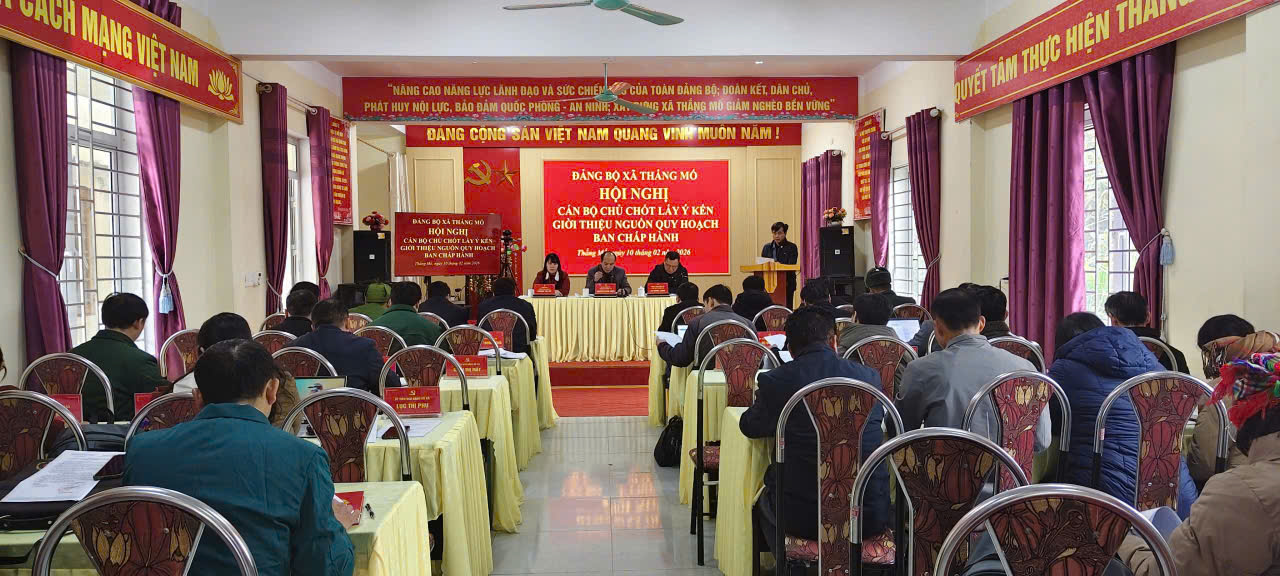     ĐẢNG UỶ XÃ THẮNG MỐ TỔ CHỨC HỘI NGHỊ QUY HOẠCH BAN CHẤP HÀNH, BAN THƯỜNG VỤ VÀ CÁC CHỨC DANH CHỦ CHỐT CẤP UỶ, CHÍNH QUYỀN XÃ THẮNG MỐ NHIỆM KỲ 2030 – 2035, 2031 – 2036.