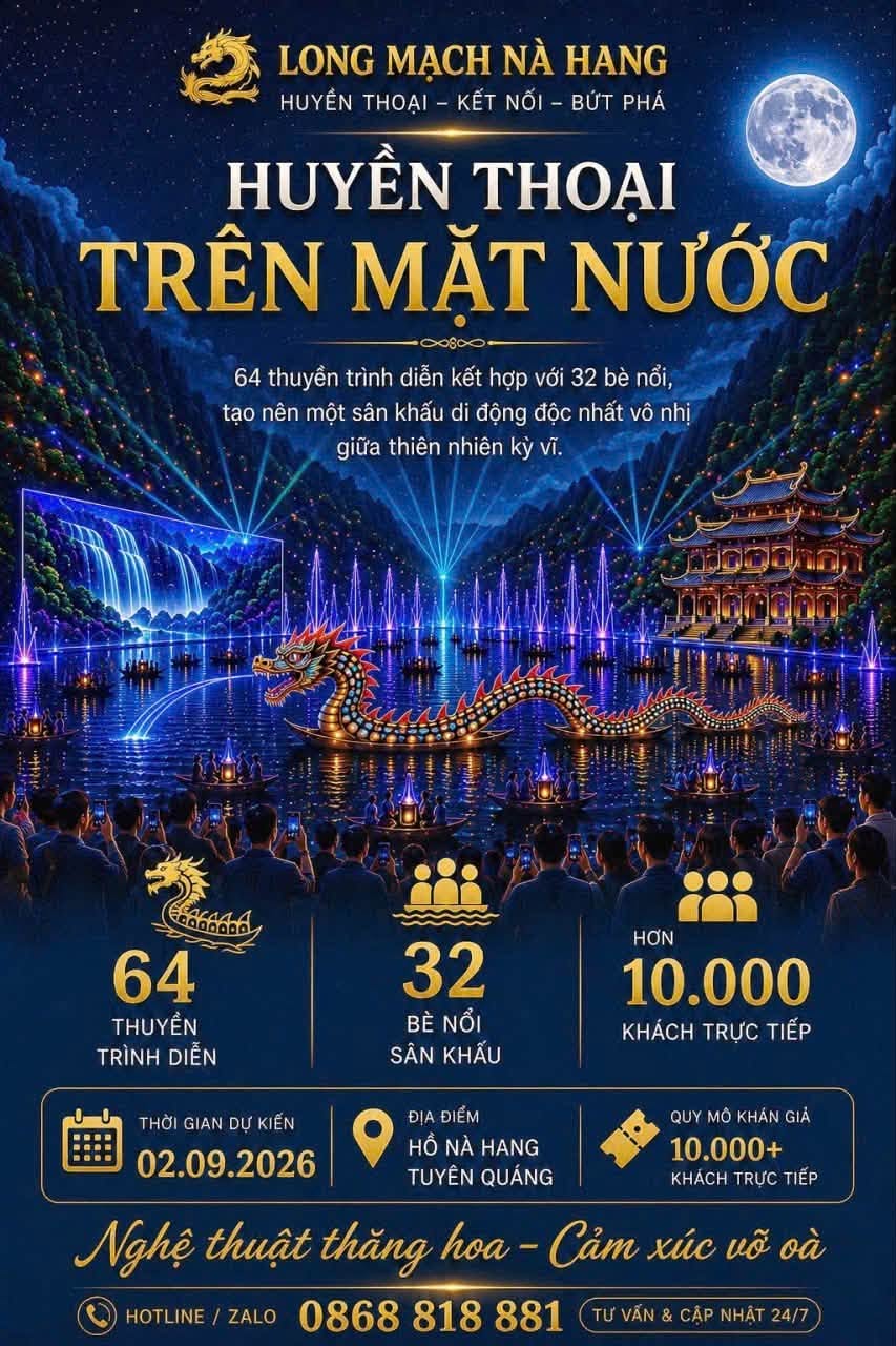 Nà Hang chuẩn bị tổ chức chương trình nghệ thuật thực cảnh đặc biệt trên lòng hồ nhân dịp Quốc khánh 2/9
