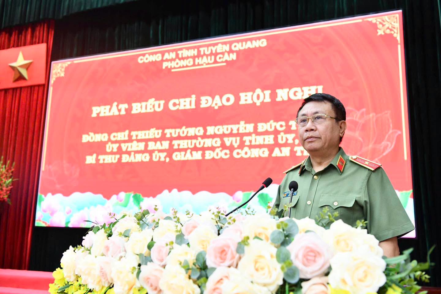 GIÁM ĐỐC CÔNG AN TỈNH DỰ, PHÁT BIỂU CHỈ ĐẠO HỘI NGHỊ SƠ KẾT PHÒNG HẬU CẦN: ĐỔI MỚI TƯ DUY, CHUYỂN ĐỔI TRẠNG THÁI, BẢO ĐẢM HẬU CẦN VỮNG CHẮC