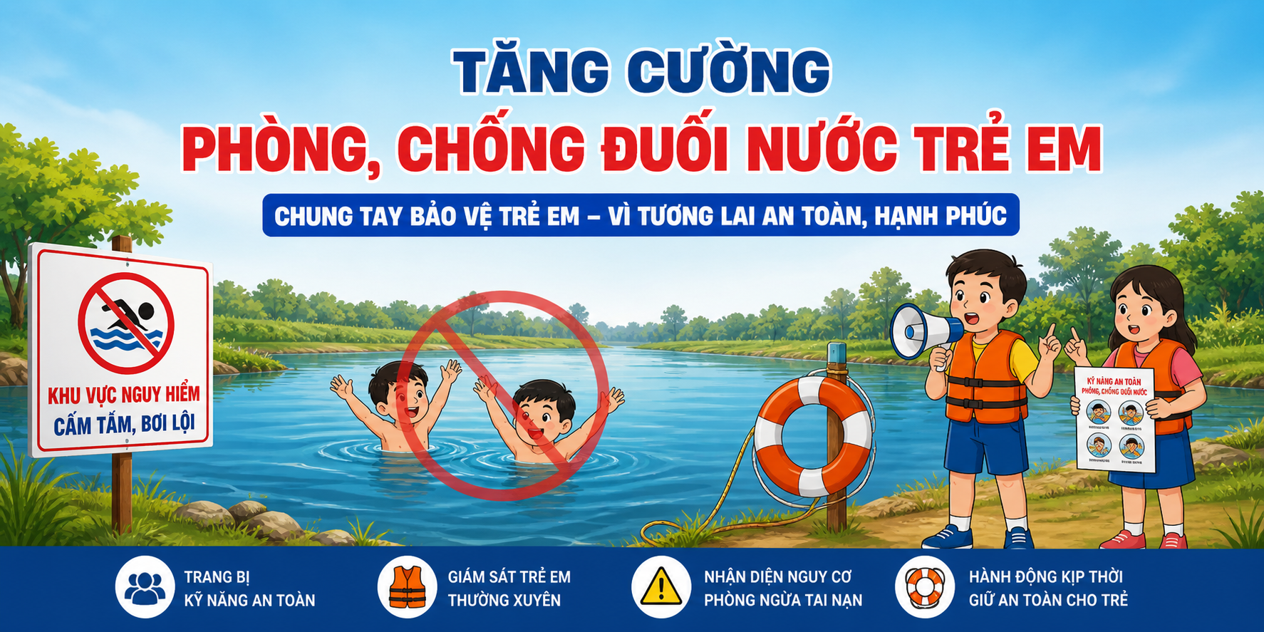 Tuyên Quang: Tăng cường công tác phòng, chống đuối nước trẻ em trên địa bàn tỉnh