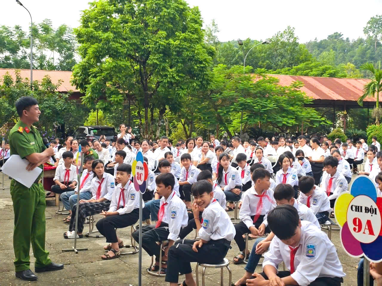 Công an xã Kiên Đài đẩy mạnh tuyên truyền, phổ biến giáo dục pháp luật