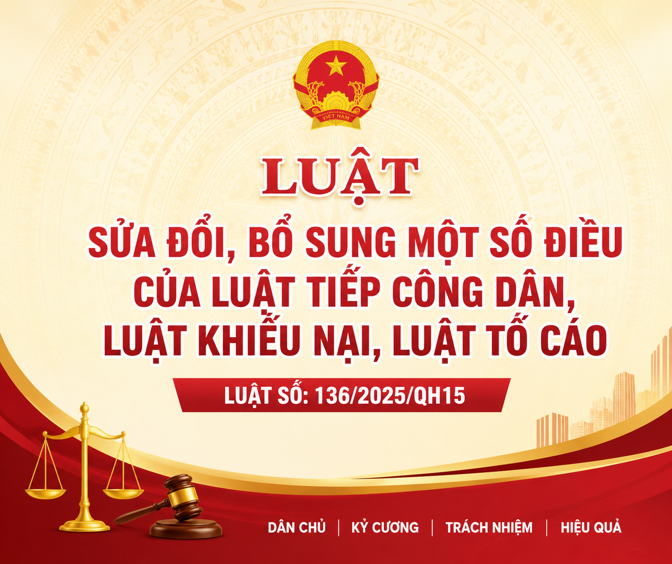 Luật sửa đổi, bổ sung một số điều của Luật Tiếp công dân, Luật Khiếu nại và Luật Tố cáo