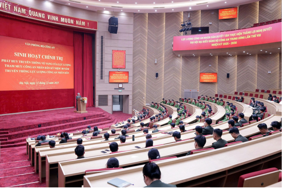 SINH HOẠT CHÍNH TRỊ HƯỚNG TỚI KỶ NIỆM 80 NĂM TRUYỀN THỐNG LỰC LƯỢNG THAM MƯU CAND