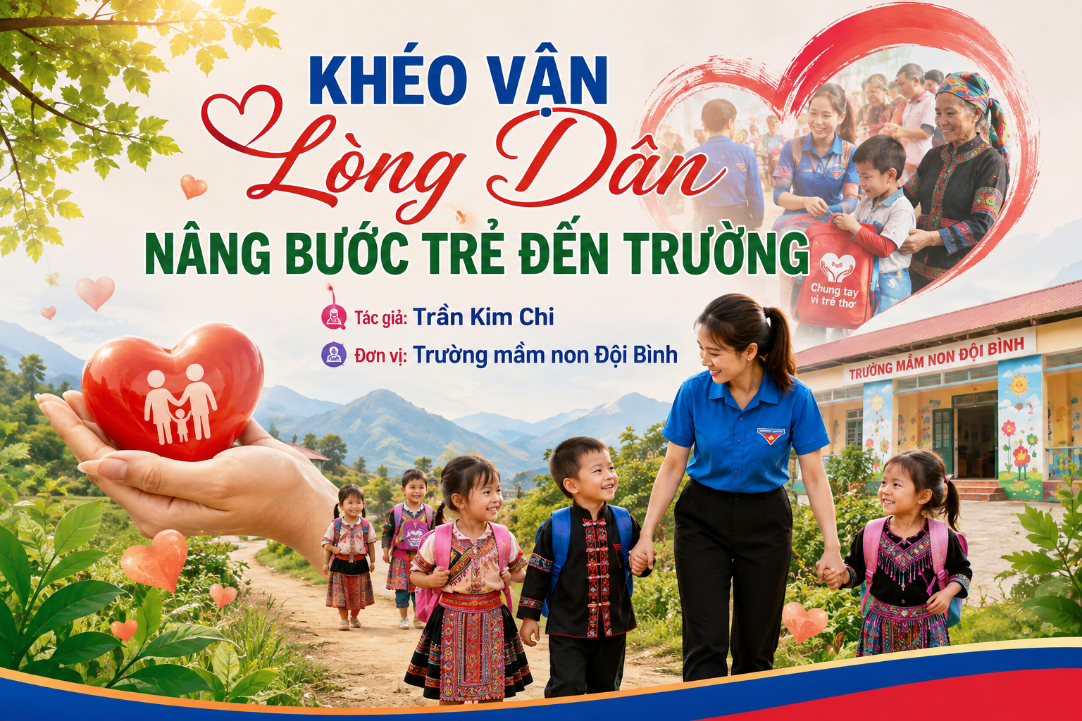 “KHÉO VẬN LÒNG DÂN – NÂNG BƯỚC TRẺ ĐẾN TRƯỜNG”