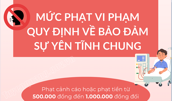 Mức phạt vi phạm quy định về bảo đảm sự yên tĩnh chung