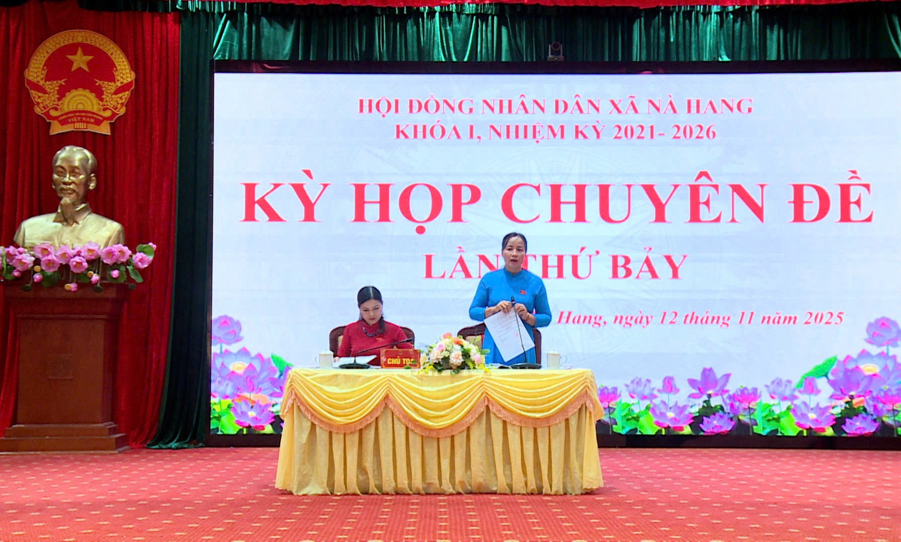 Kỳ họp chuyên đề lần thứ bảy Hội đồng nhân dân xã Nà Hang khóa I