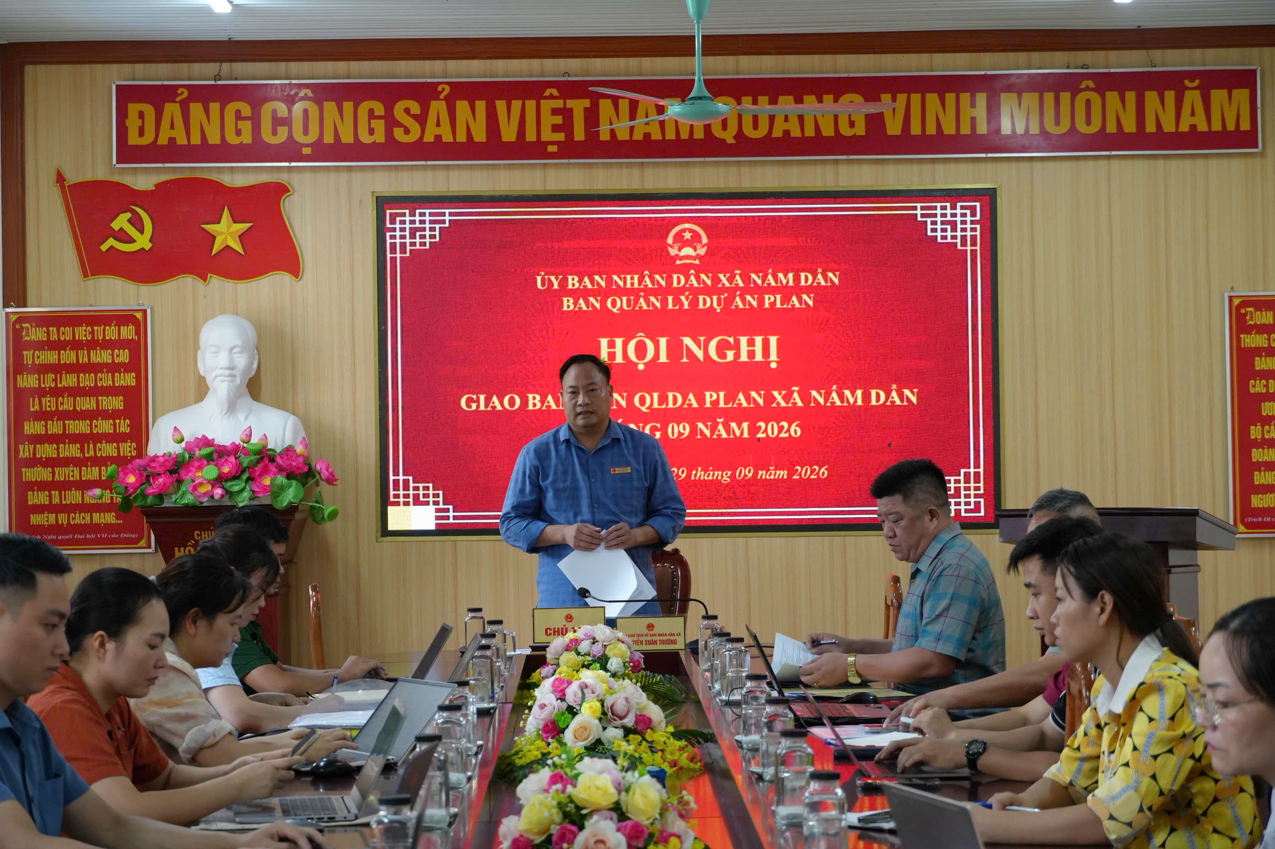 BAN QUẢN LÝ DỰ ÁN XÃ NẤM DẨN TỔ CHỨC HỘI NGHỊ GIAO BAN THÁNG 9 NĂM 2026