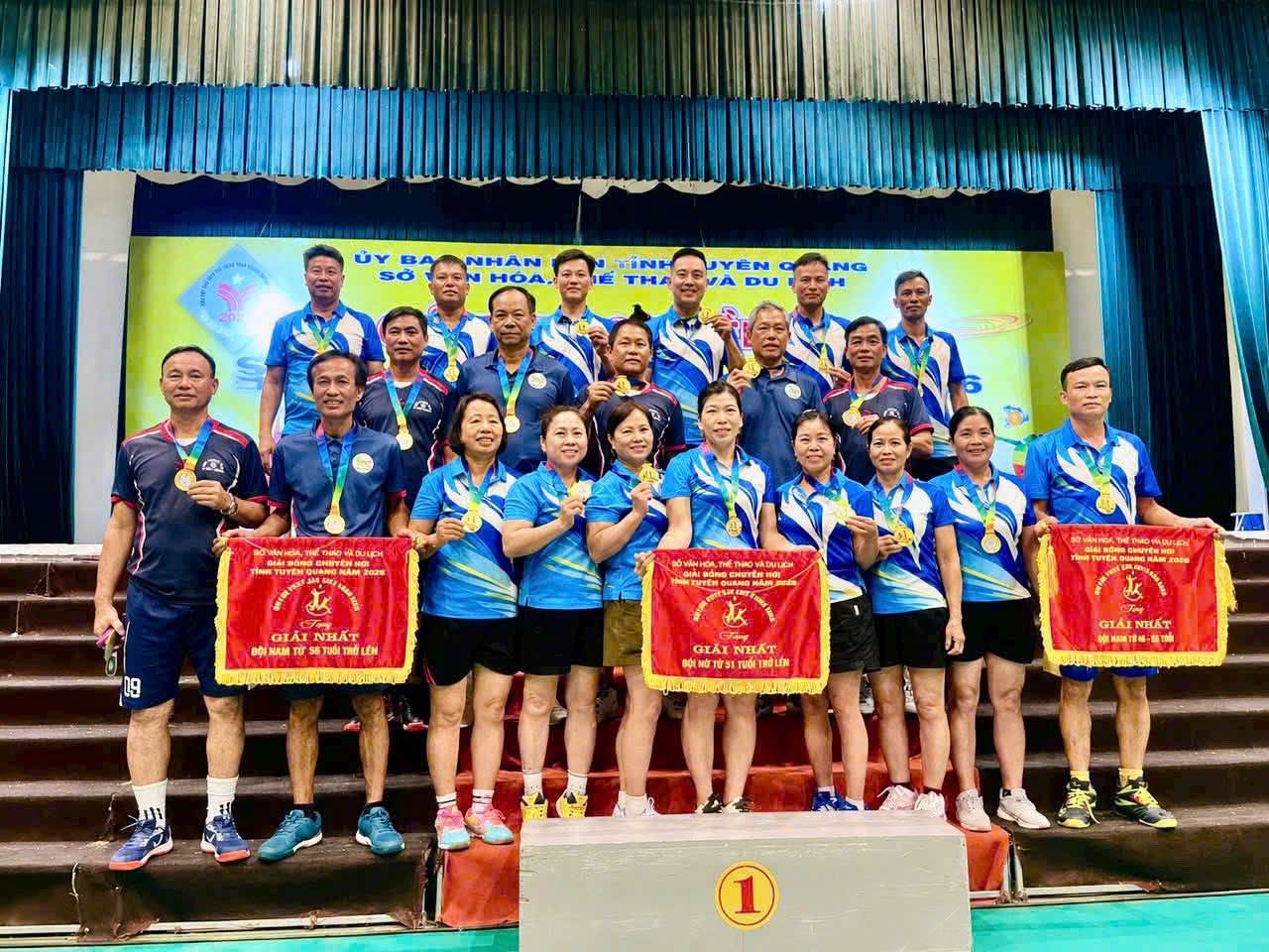 Sơn Dương giành 3 Huy chương vàng tại giải Bóng chuyền hơi tỉnh Tuyên Quang năm 2026
