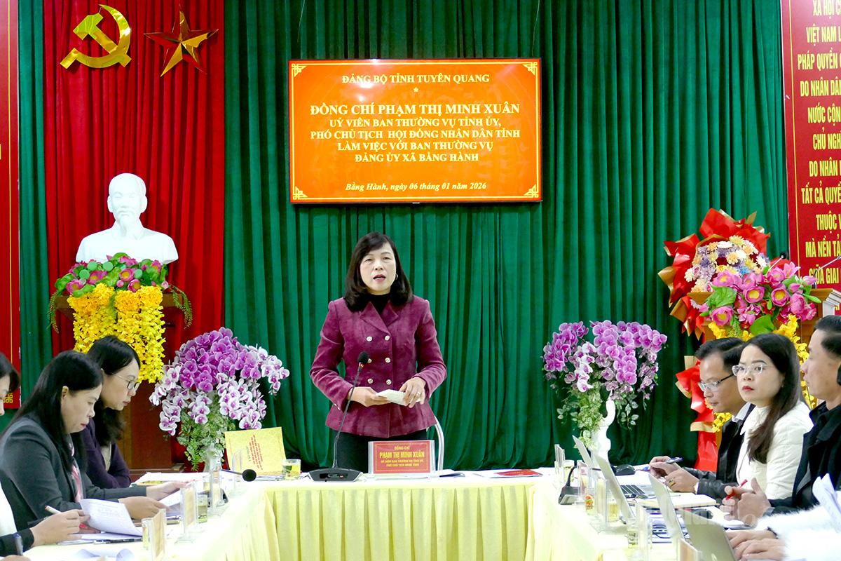 Đoàn công tác của Ban Thường vụ Tỉnh ủy làm việc tại xã Liên Hiệp và Bằng Hành