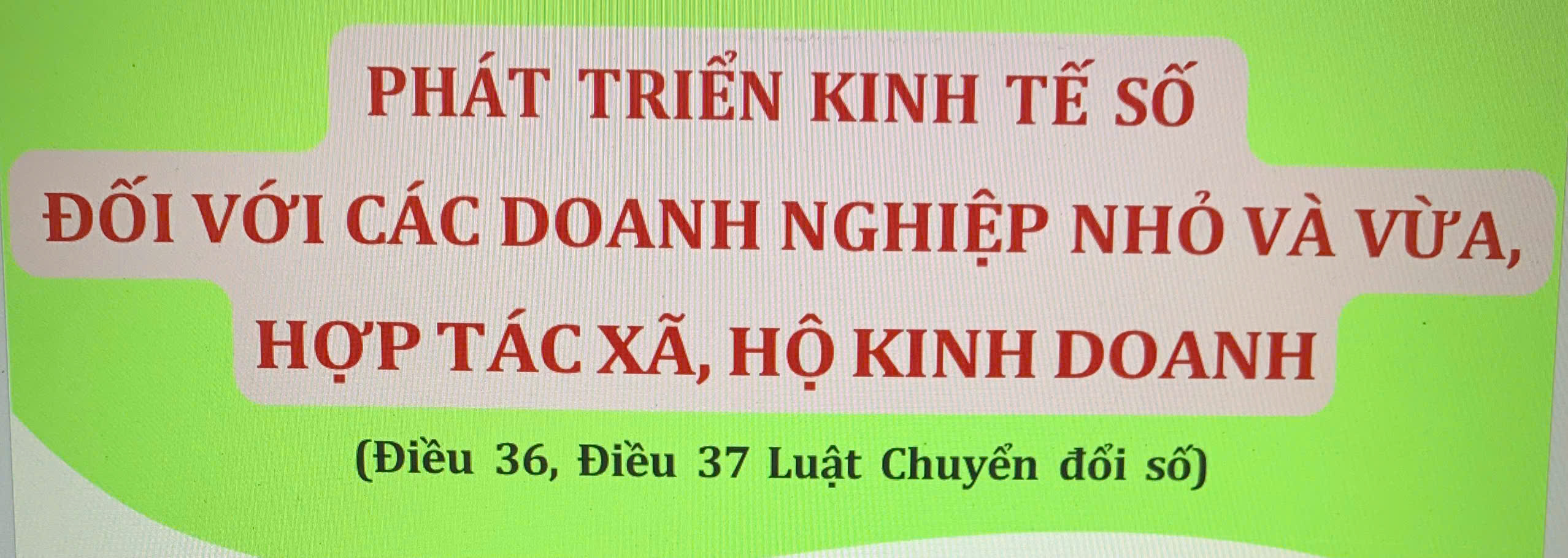 TỜ GẤP 2: PHÁT TRIỂN KINH TẾ SỐ ĐỐI VỚI CÁC DOANH NGHIỆP NHỎ VÀ VỪA, HỢP TÁC XÃ, HỘ KINH DOANH