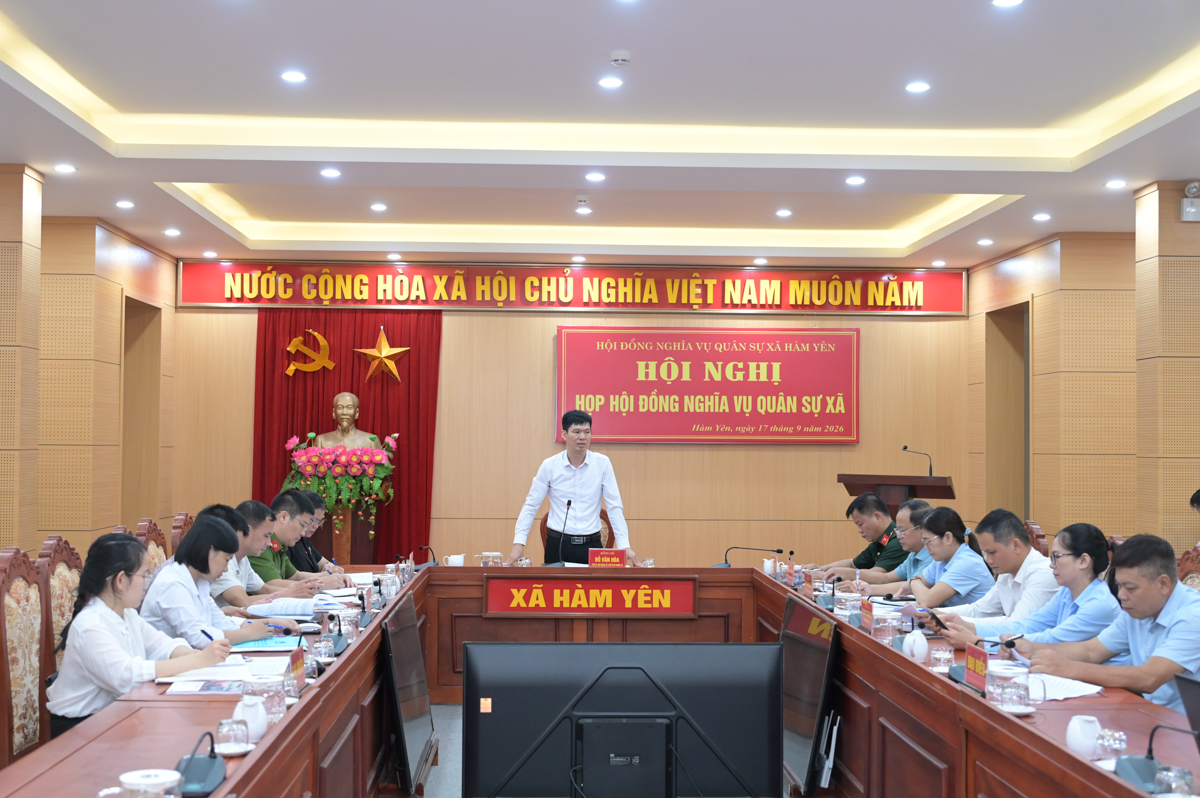 Hàm Yên họp Hội đồng Nghĩa vụ quân sự xã lần 1, triển khai công tác tuyển quân năm 2027