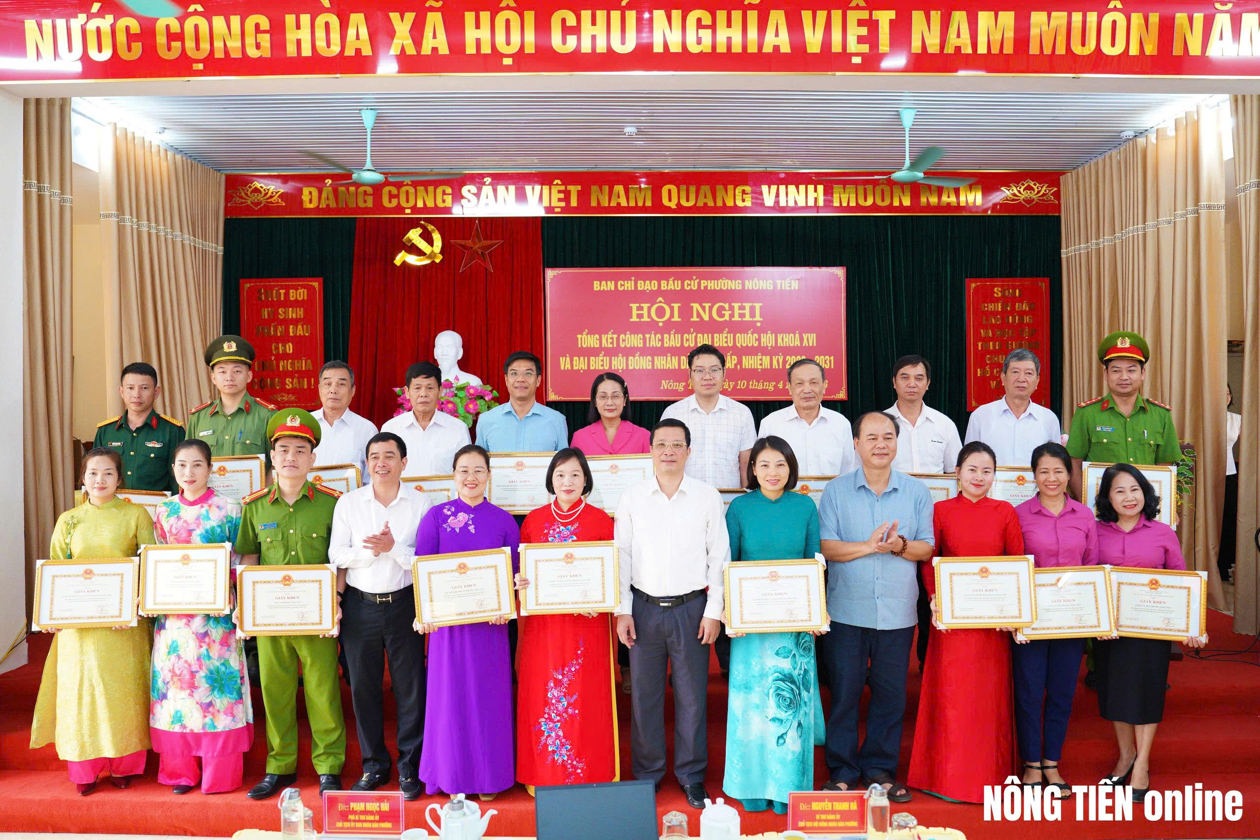 Phường Nông Tiến: Tổng kết công tác bầu cử đại biểu Quốc hội khóa XVI và HĐND các cấp nhiệm kỳ 2026 - 2031