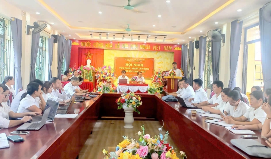 Hội nghị viên chức, người lao động Trường THCS Đồng Yên năm học 2026–2027