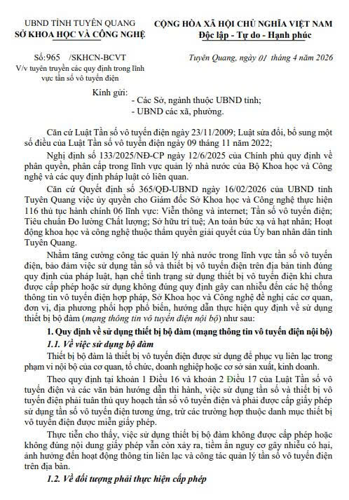 TĂNG CƯỜNG QUẢN LÝ, SỬ DỤNG THIẾT BỊ BỘ ĐÀM ĐÚNG QUY ĐỊNH PHÁP LUẬT