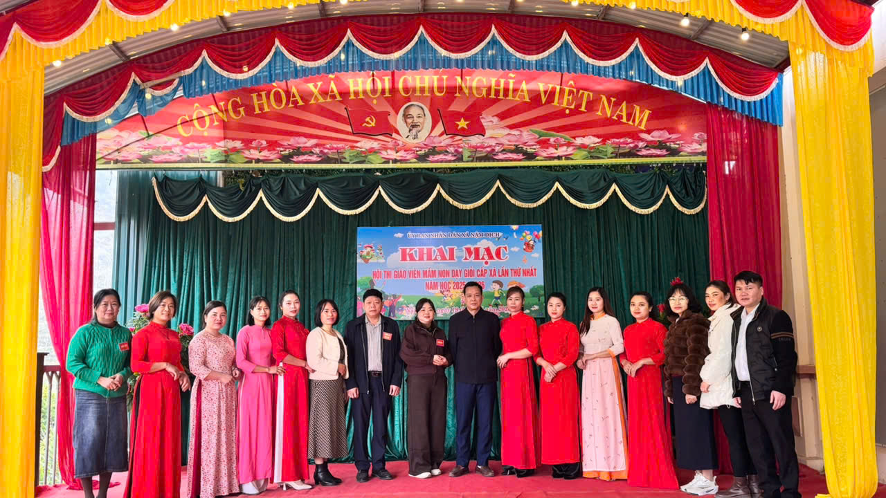 UBND XÃ NẬM DỊCH TỔ CHỨC KHAI MẠC HỘI THI GIÁO VIÊN MẦM NON DẠY GIỎI CẤP XÃ LẦN THỨ NHẤT NĂM HỌC 2025 – 2026.