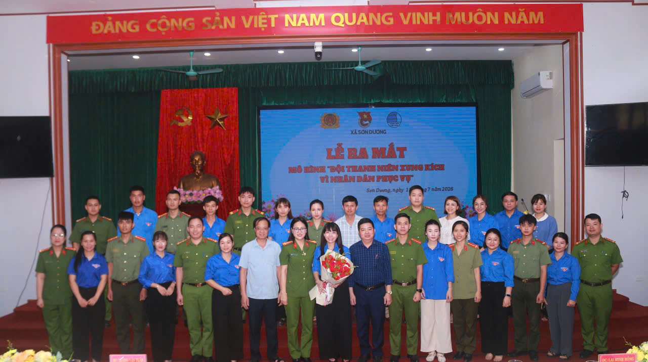 XÃ SƠN DƯƠNG RA MẮT MÔ HÌNH "ĐỘI THANH NIÊN XUNG KÍCH VÌ NHÂN DÂN PHỤC VỤ"