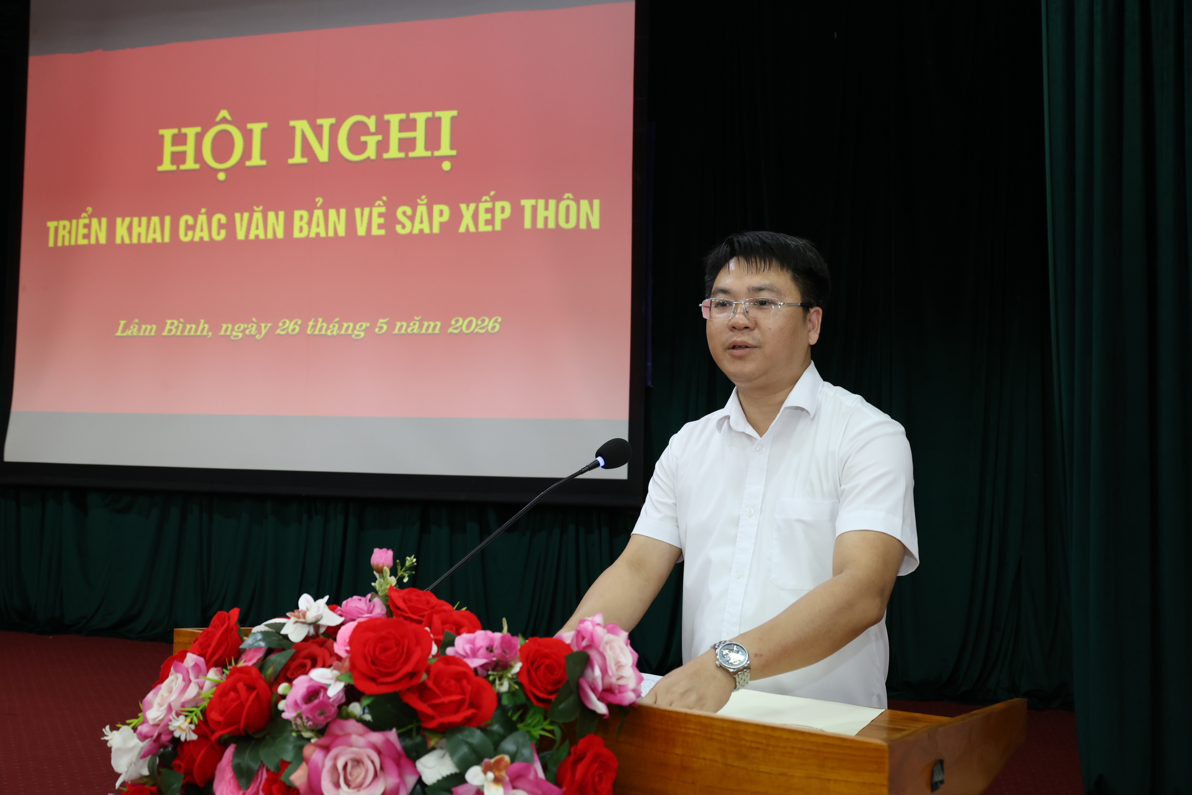 Lâm Bình triển khai các văn bản về sắp xếp thôn