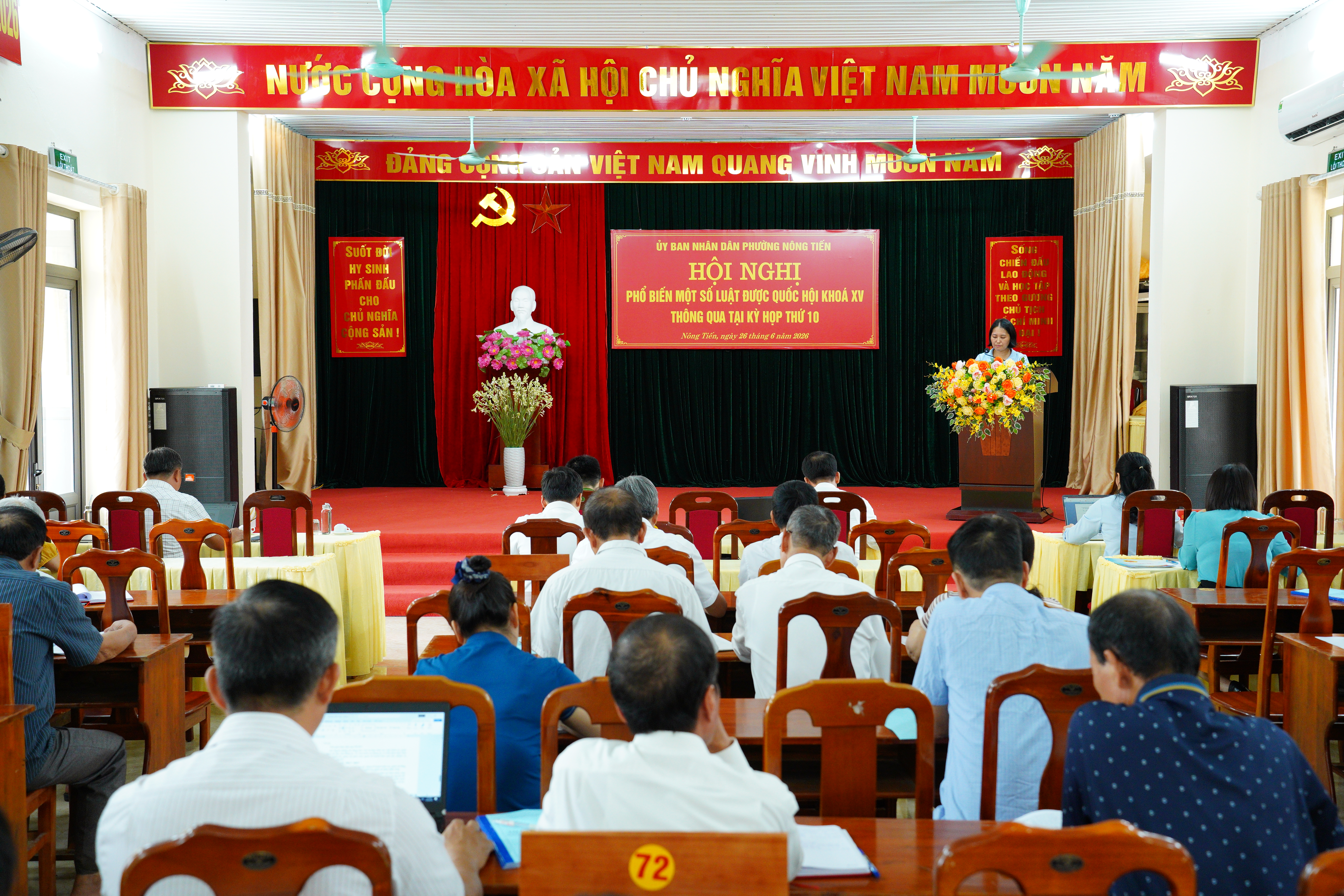 UBND phường Nông Tiến tổ chức Hội nghị phổ biến một số luật được Quốc hội khóa XV thông qua tại Kỳ họp thứ 10