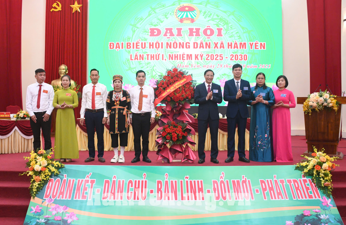 Đại hội đại biểu Hội Nông dân xã Hàm Yên lần thứ I, nhiệm kỳ 2025–2030 thành công tốt đẹp