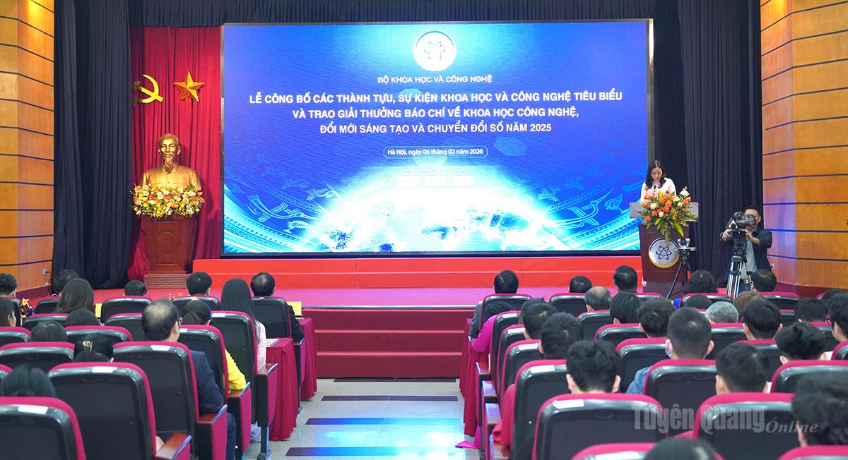 Báo và phát thanh, truyền hình Tuyên Quang đoạt giải Nhất Giải Báo chí về khoa học, công nghệ, đổi mới sáng tạo và chuyển đổi số năm 2025