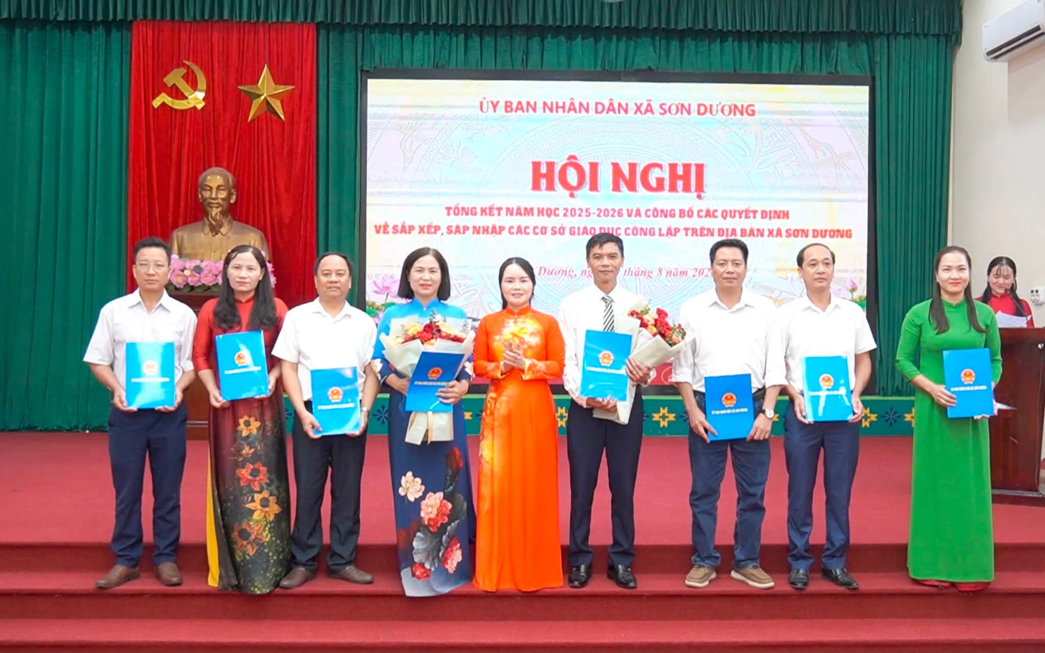 Xã Sơn Dương tổng kết năm học 2025-2026, công bố các quyết định sắp xếp, sáp nhập cơ sở giáo dục