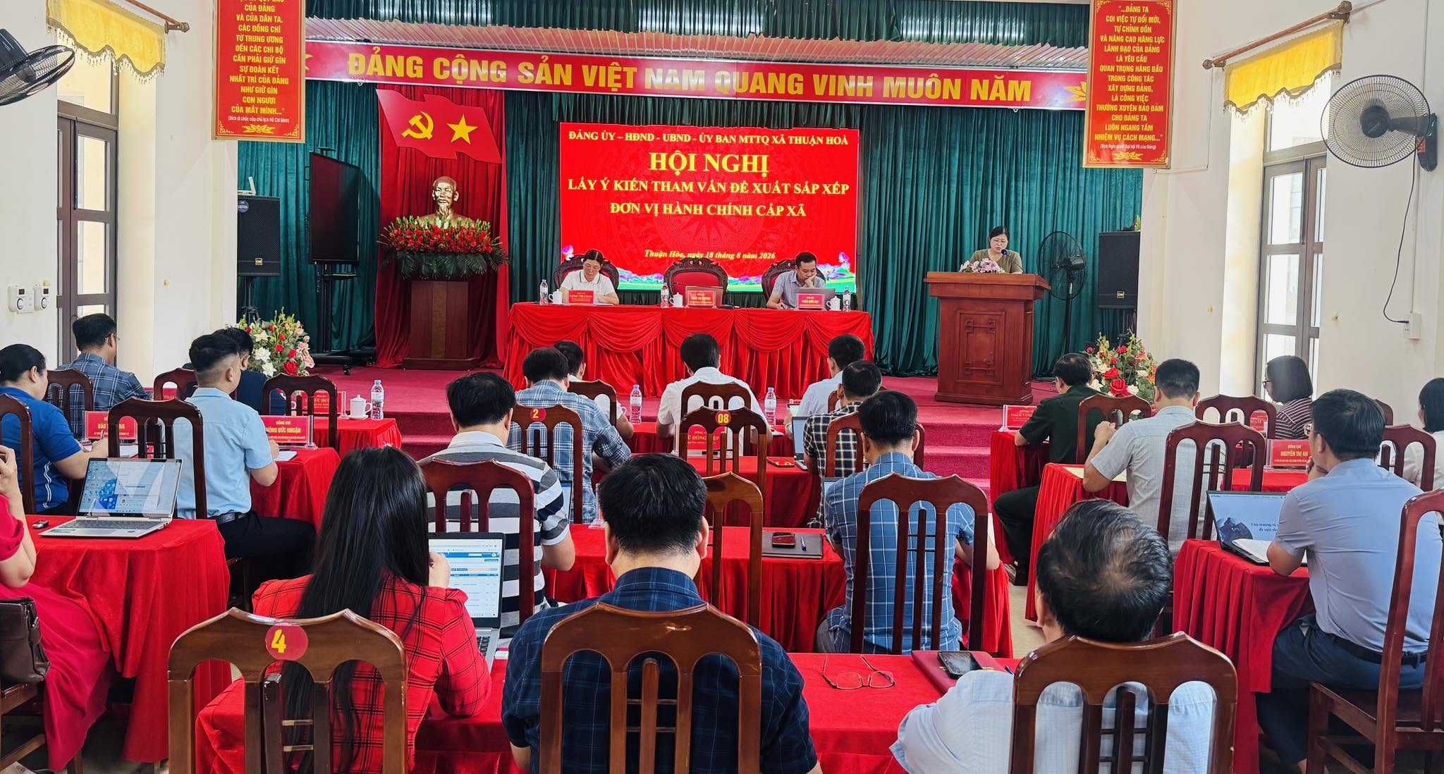 Thuận Hòa tổ chức hội nghị lấy ý kiến tham vấn đề xuất sắp xếp đơn vị hành chính