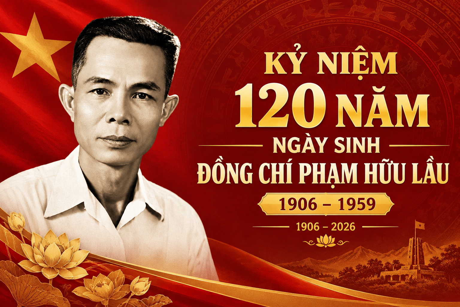 Tuyên truyền kỷ niệm 120 năm ngày sinh đồng chí Phạm Hữu Lầu (1906-2026)