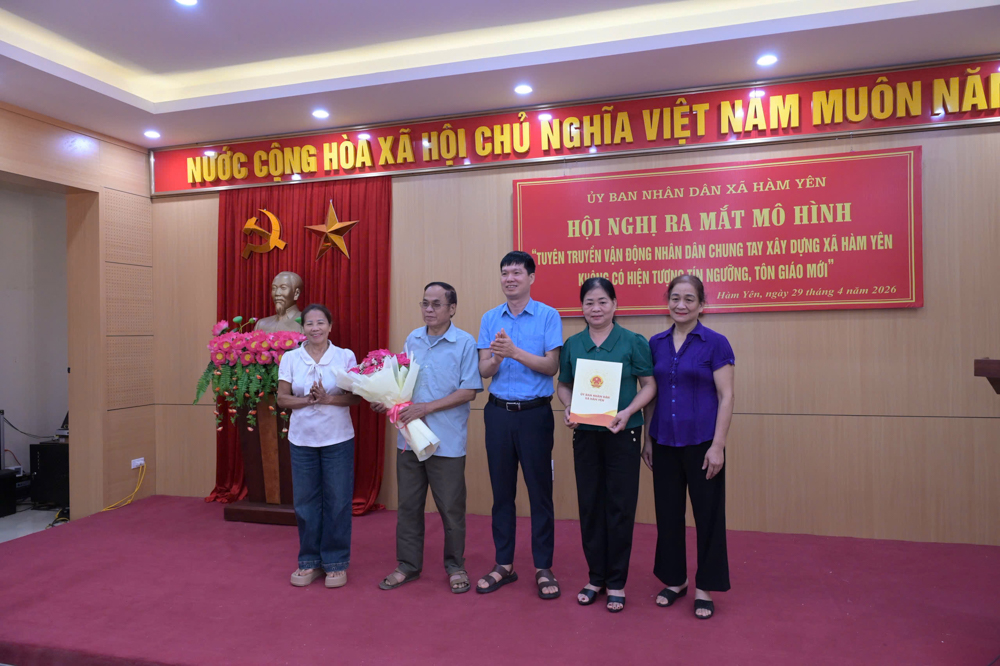 Hàm Yên ra mắt mô hình điểm tuyên truyền, vận động Nhân dân không phát sinh hiện tượng tín ngưỡng, tôn giáo mới