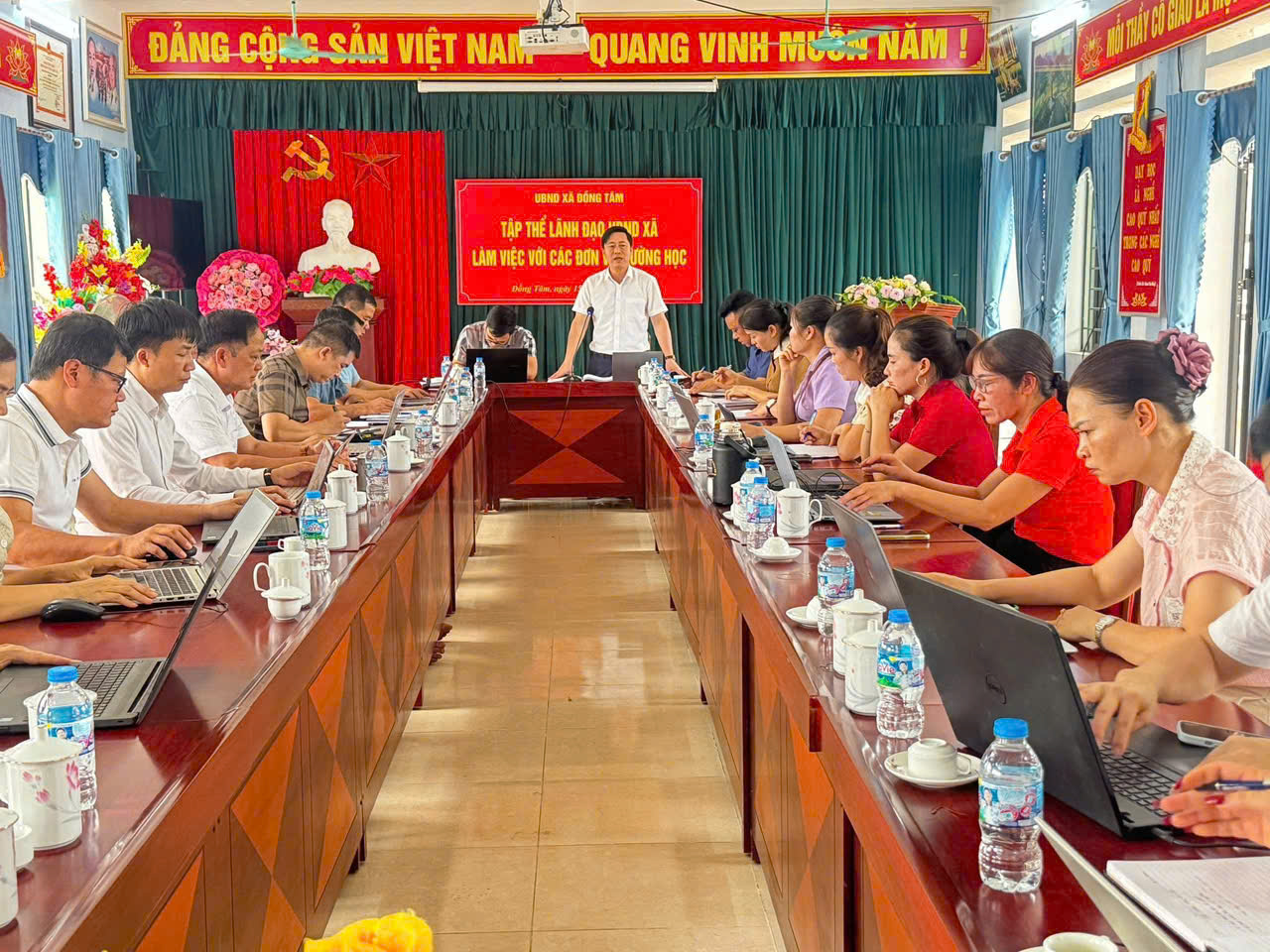 Chiều ngày 15/4/2026, tại Trường Tiểu học Cầu Ham, Lãnh đạo UBND xã Đồng Tâm có buổi làm việc với các đơn vị trường học trên địa bàn.